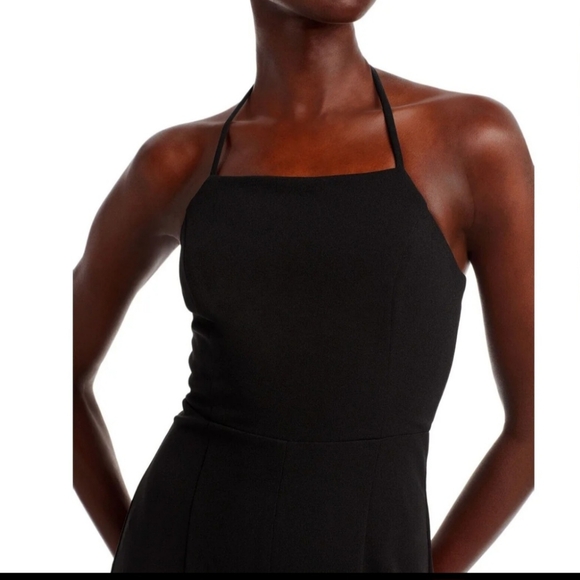 #174 Aqua Halter Neck Wide Leg Jumpsuit NWT - Picture 5 of 6